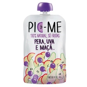 Purê De Frutas Pera, Uva E Maçã Pic Me 100 G