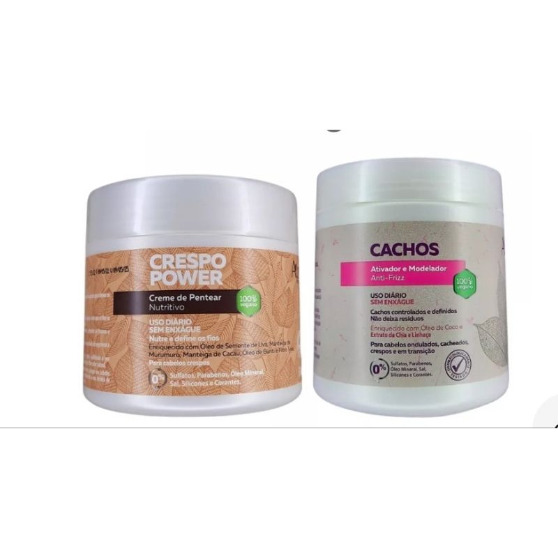 Kit Ativador e Modelador de Cachos + Creme de Pentear Crespo Power Apse