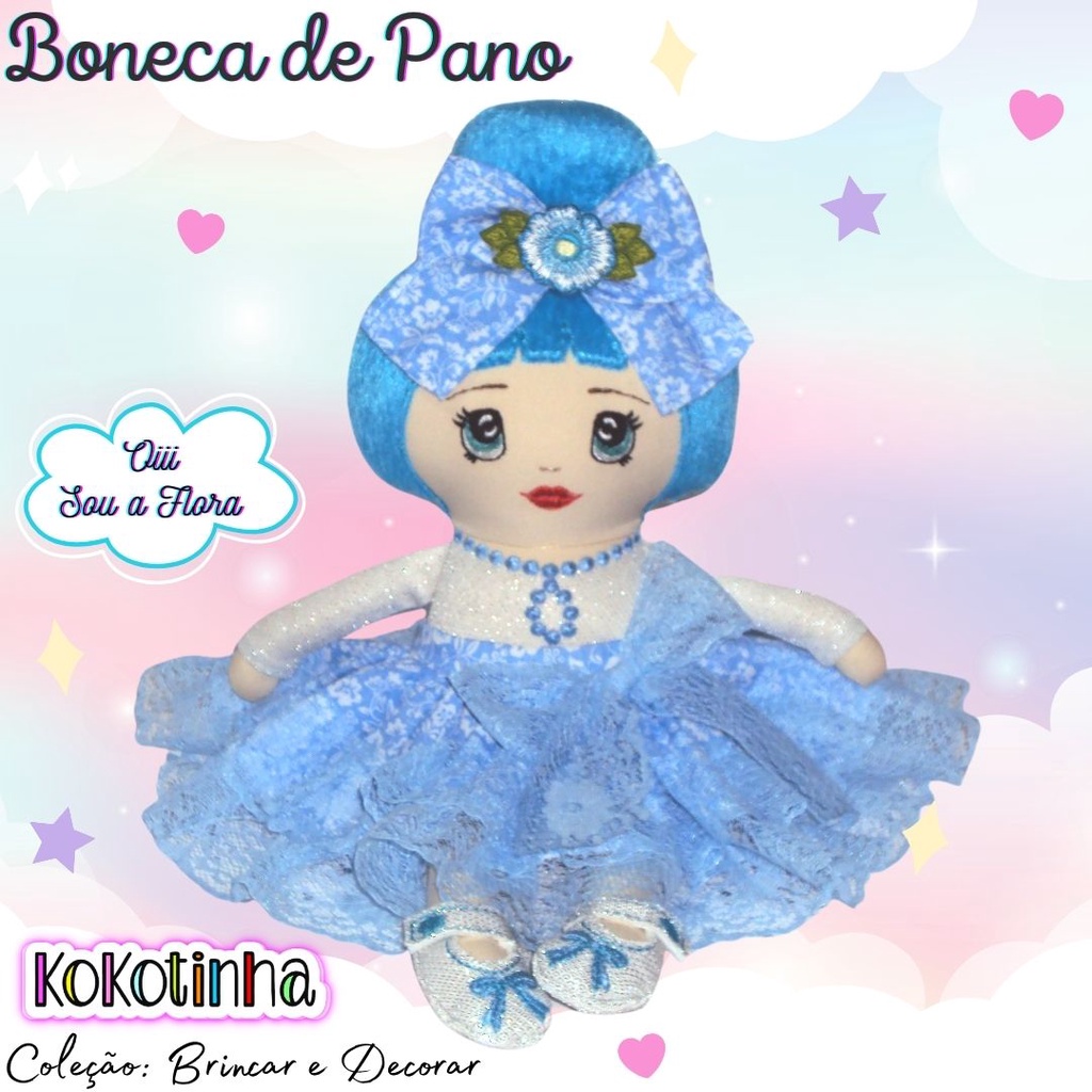Boneca de pano - brinquedo de pano para meninas - brinquedo artesanal para criança brincar ou decorar