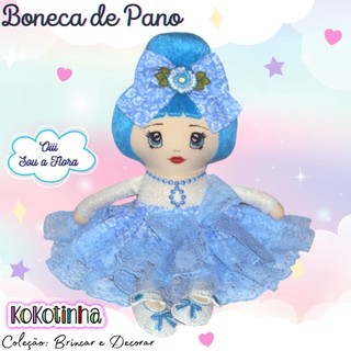 Boneca de pano - brinquedo de pano para meninas - brinquedo artesanal para criança brincar ou decorar