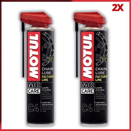 Kit Spray Lubrificante Corrente Motul C4 400ml 2 Unidades