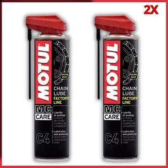Kit Spray Lubrificante Corrente Motul C4 400ml 2 Unidades
