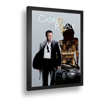 Quadro Decorativo Casino Royale 007 James Bond Filme 24x33cm