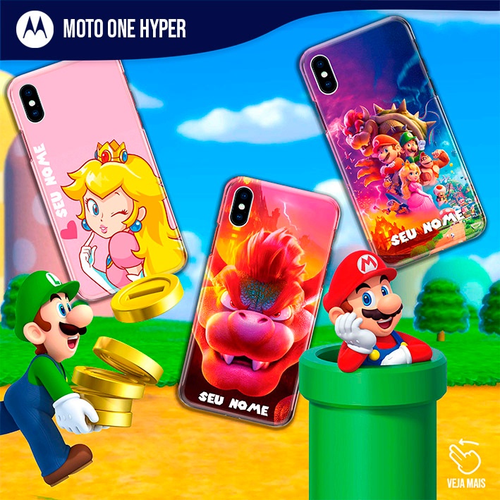Capa Capinha  - Moto One Hyper - Super Mario Bros
