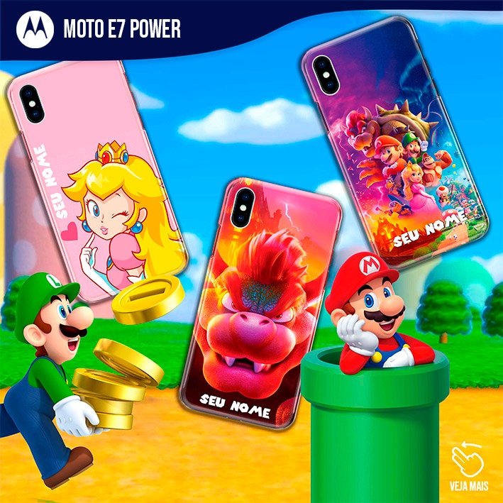 Capa Capinha  - Moto E7 Power - Super Mario Bros