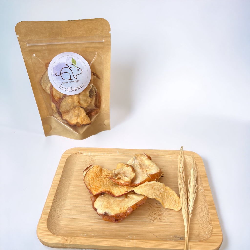 Maçã desidratada 20g - Petisco para coelhos e roedores