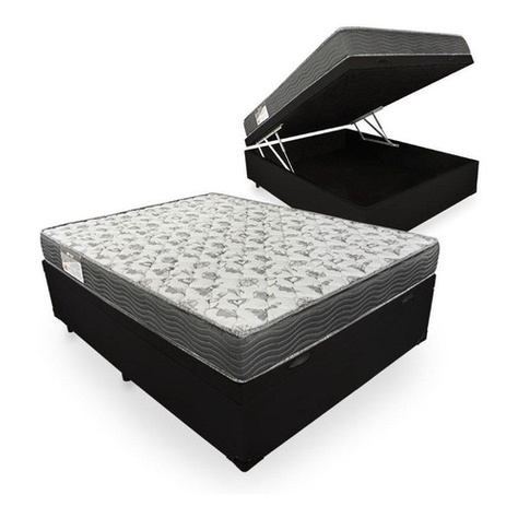 Cama Box Ortobom Iso 100 Casal De 188cmx128cm Preto