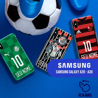 Capa Capinha - Samsung Galaxy A20 - A30 - Times Nacionais Personalizado Com Nome