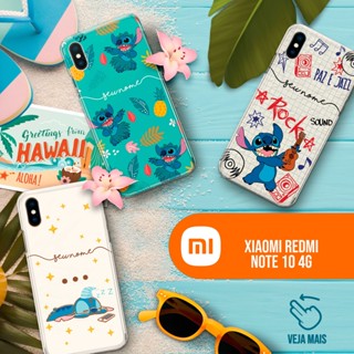Capa Capinha - Xiaomi Redmi Note 10 4G/Note 10S - Stitch Hawaii Personalizadas