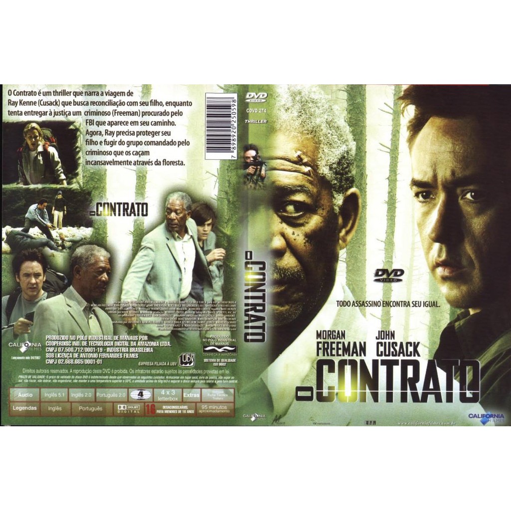 Dvd O Contrato, Ação, Original, Morgan Freeman, John Cusack