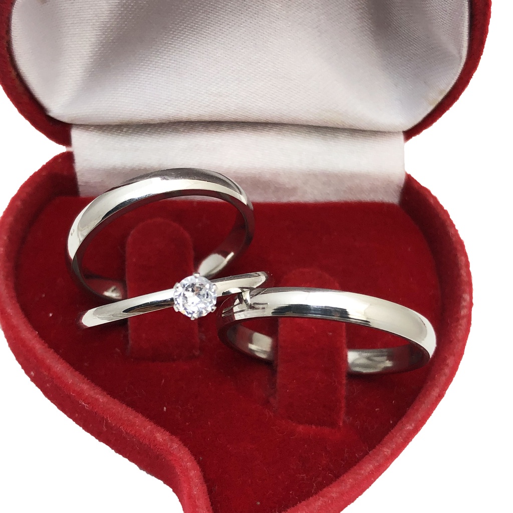 Par de Alianças Compromisso Namoro Linha Classica Tradicional 3mm Abaulada + Anel solitário em Oferta na Shopee