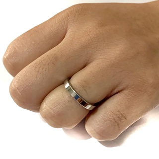 Aliança de Namoro Prata Compromisso Simples Discreta 3mm Quadrada Aço Inox - 1 Unidade em Oferta na Shopee