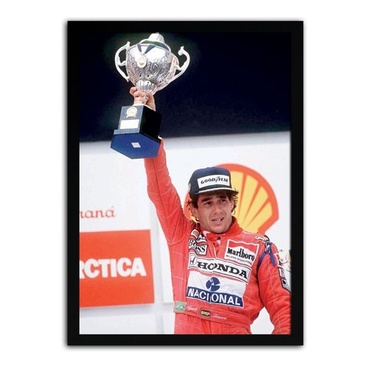 Quadro Decorativo Ayrton Senna Champion Lenda do Automobilismo