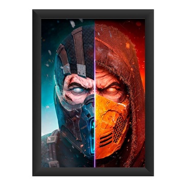 Quadro Mortal Kombat  - 33x45 Cm - Com  A3 Game