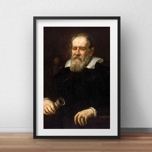Quadro Galileu Astronomia Ciências Poster Física Moldura A