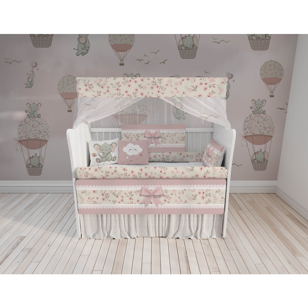 kit berço balão safári cachorro para quarto de bebê Enxoval Completo KT46