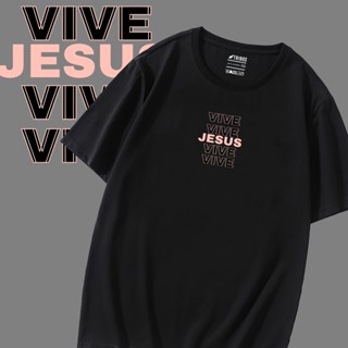 Camiseta Masculina preta de algodão Jesus Vive