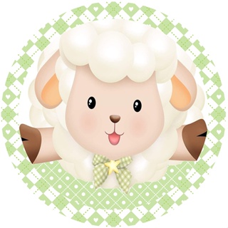 Painel Redondo Tecido Sublimado Ovelhinha C/elástico 150x150cm em Oferta na Shopee