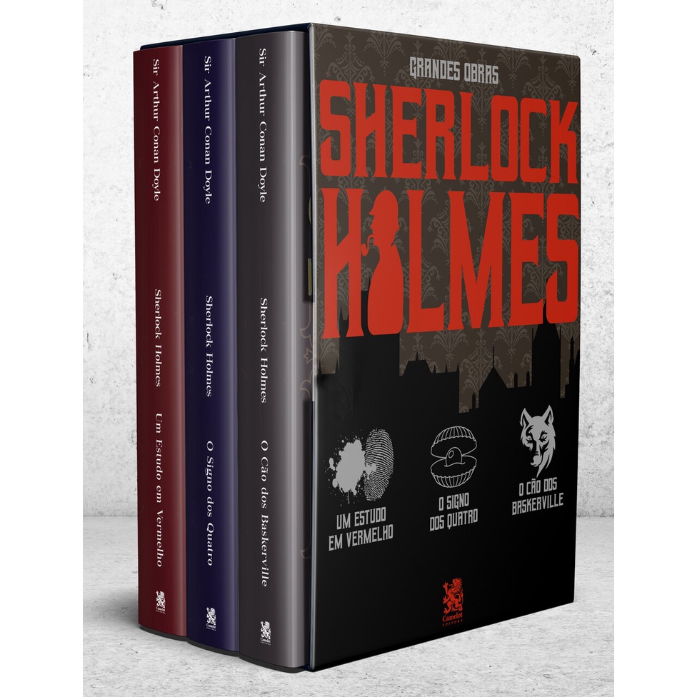 Grandes Obras Sherlock Holmes | Box com 3 Livros em Oferta na Shopee