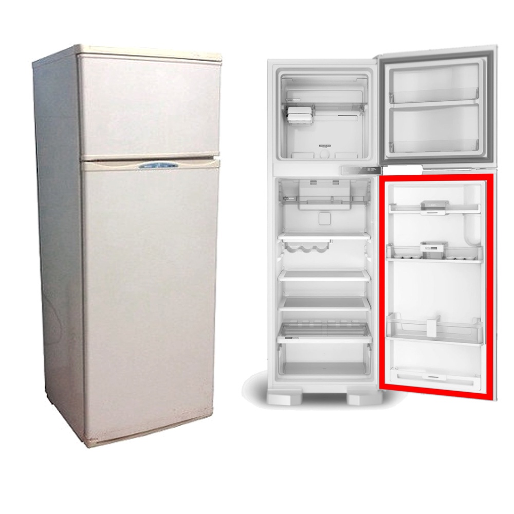Borracha Gaxeta Para Cce Dako 350 360 380 Litros Geladeira Refrigerador Porta Inferior 57x118 em Oferta na Shopee