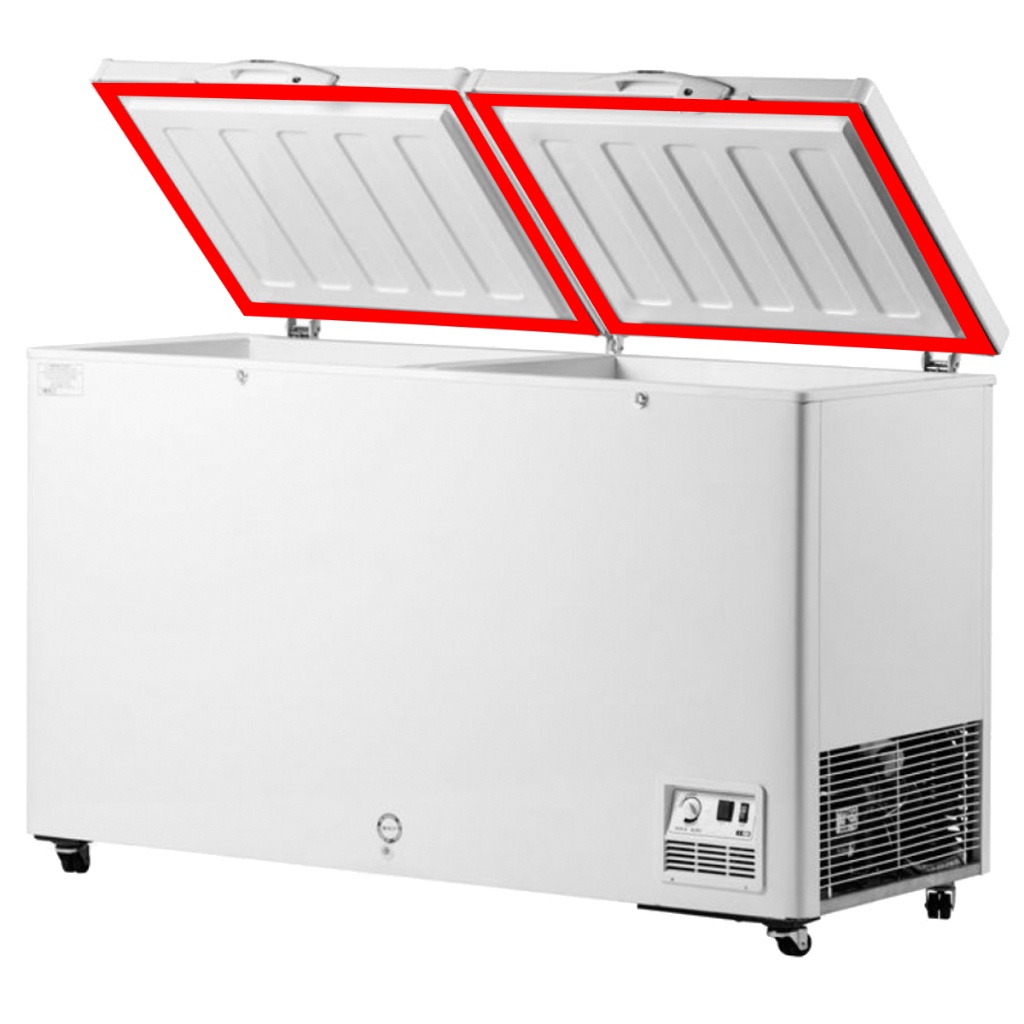 Kit 2 Borracha Gaxeta Para Electrolux H222 Refrigerador Freezer Horizontal 79x62