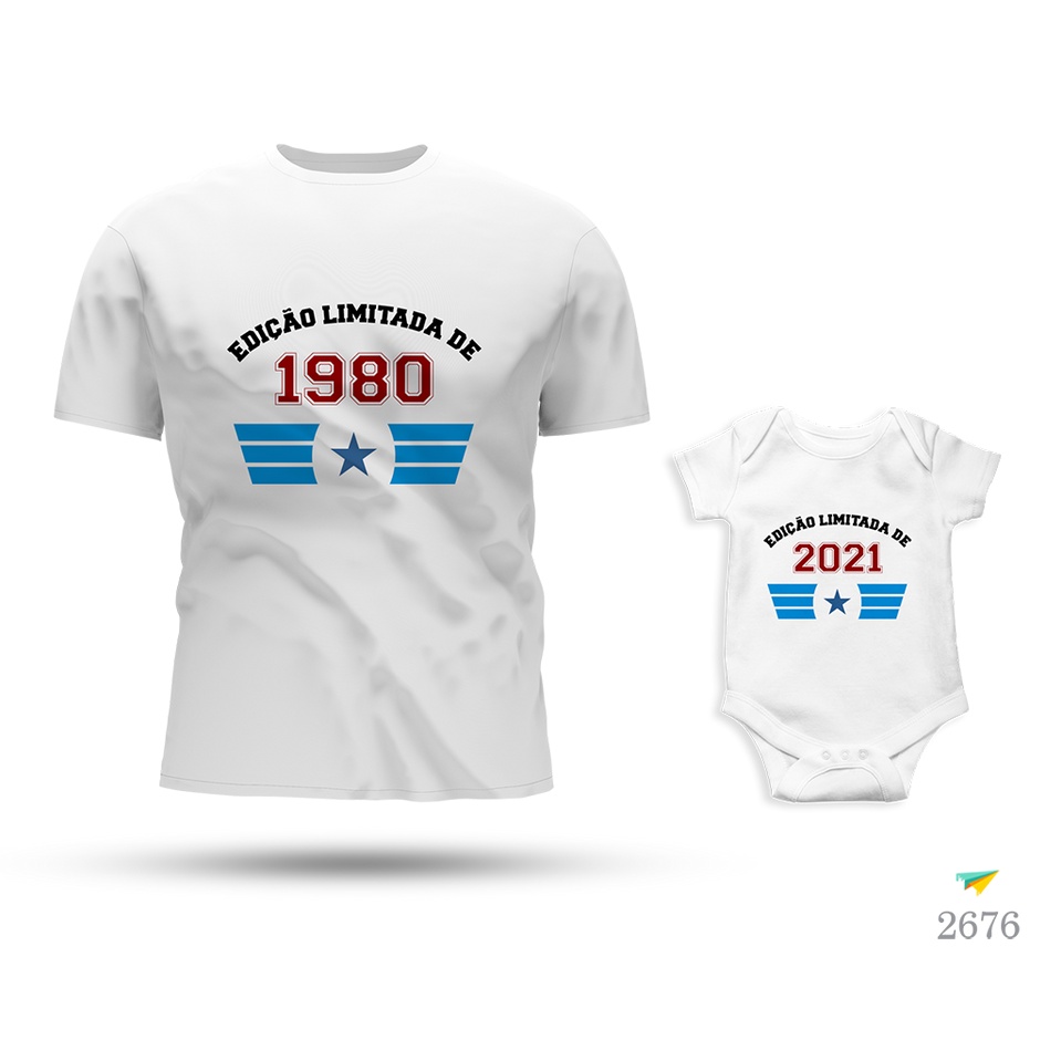 Kit Tal Pai Tal Filho Body e Camiseta Edição Limitada