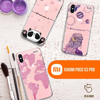 Capa Capinha - Xiaomi Poco X3 Pro -  Transparente Personalizada com Nome