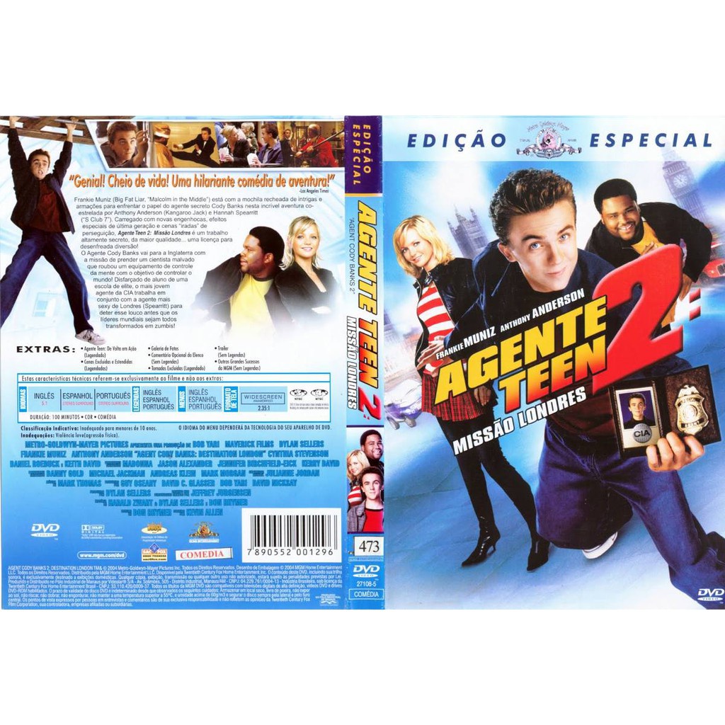 Dvd Agente Teen 2 - Missão Em Londres, Aventura, Original