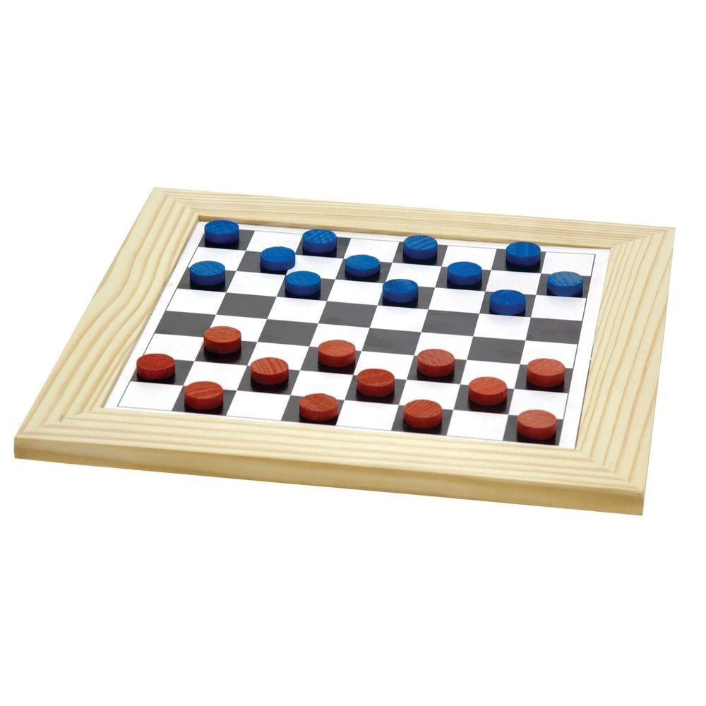 Jogo Infantil Brinquedo Educativo Criança Jogo De Dama Com Moldura Tabuleiro 31x31 Cm - FUNDAMENTAL