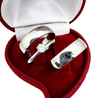 Aliança de Namoro Compromisso Prata com Anel Solitário Anel de Compromisso Prata Tradicional Lisa Clássica Anel Namoro 6mm Aço Inoxidável em Oferta na Shopee