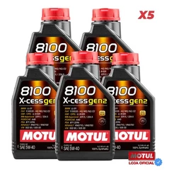 5 Litros Óleo 5w40 Motul 8100 X-cess Gen2 502 00 / 505 00