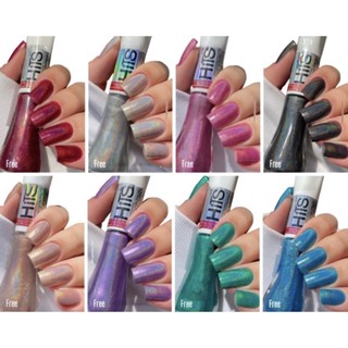 Esmalte Holográfico Hits 5 Free e Efeito Gel 8ml - Escolher