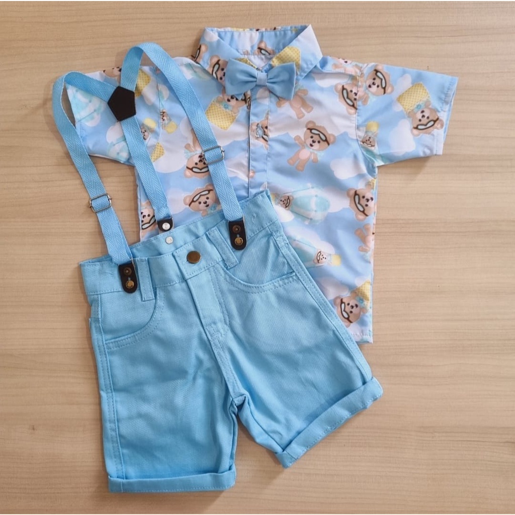 Roupa infantil menino ursinho baloeiro