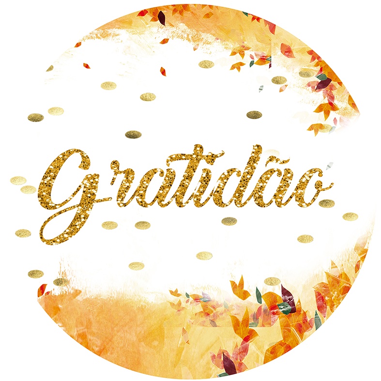 Painel Redondo Tecido Sublimado Gratidão C/elástico 150x150cm em Oferta na Shopee