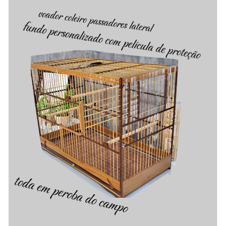GAIOLA CRIADEIRA COLEIRO/CURIÓ PASSADOR LATERAL