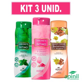 KIT 3 Sabonete Intimo Apinil Fragrâncias SORTIDAS
