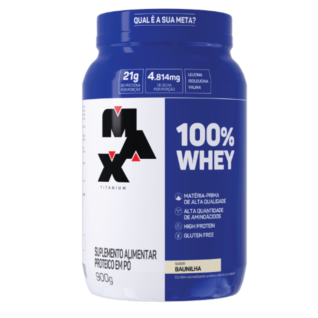 100% Whey Pote - 900g - Max Titanium
