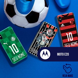 Capa Capinha - Moto E20 - Times Nacionais Personalizado Com Nome