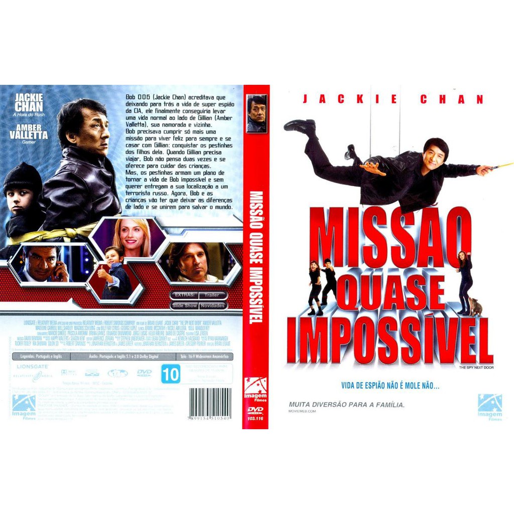 Dvd Missão Quase Impossível, Jackie Chan, Comédia, Original