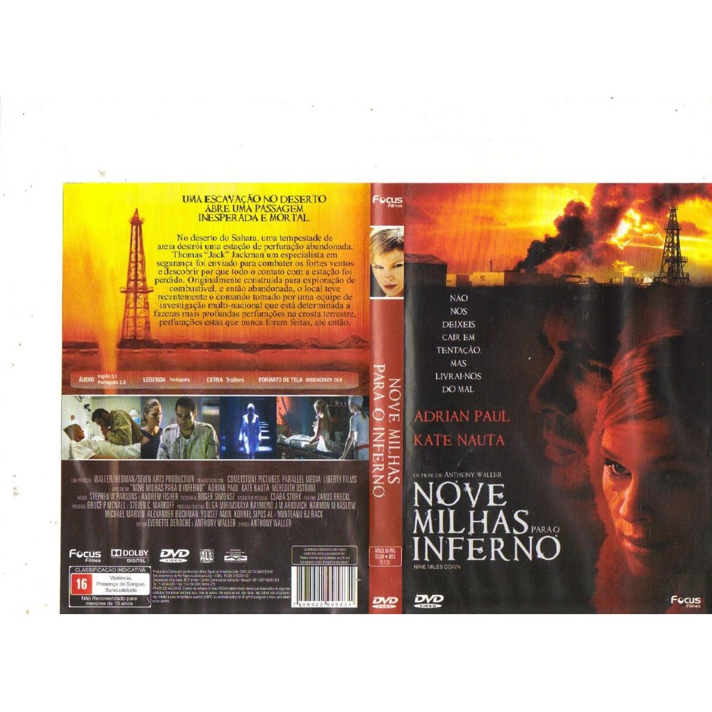 Dvd Nove Milhas Para O Inferno, Suspense / Terror, Original