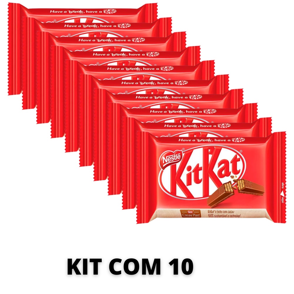 Kit Chocolate ao Leite Kit Kat (10x41,5g) em Oferta na Shopee