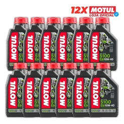 Kit C/ 12 Óleos Motul 5100 4t 10w40 1 Litro Semi Sintético