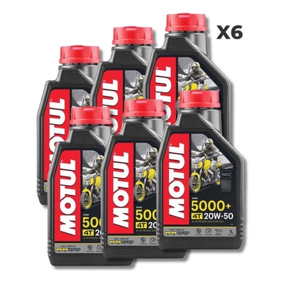 Kit 6 Lts Óleo Motul 4t 5000 20w50 Hc-tech Semissintético - Spare Parts and Accessories for Vehicles