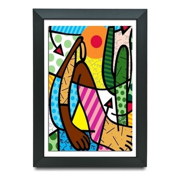 Quadro Decorativo Romero Britto Abapuru Arte Pop 33x43cm