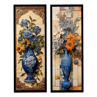 Kit 2 Quadros Quarto, Sala, Banheiro, Cozinha, Vasos, Flores em Oferta na Shopee