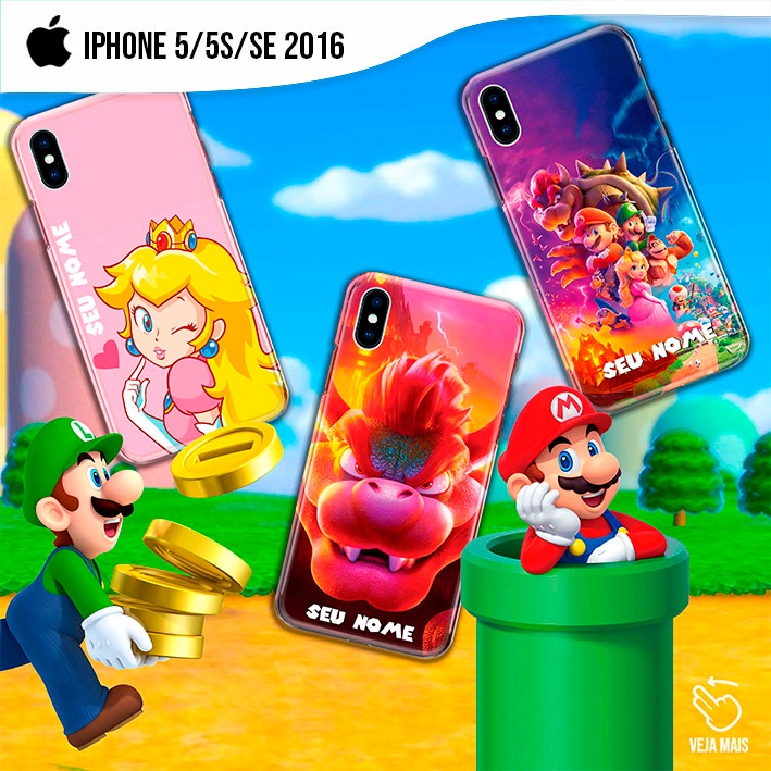 Capa Capinha  - iPhone 5 / 5S / SE 2016 - Super Mario Bros