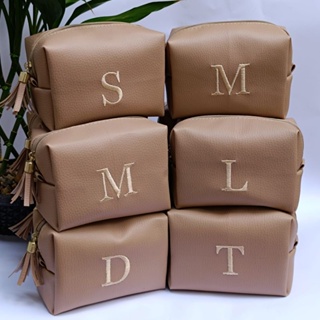 Necessaire personalizada em couro sintético lembrancinha em Oferta na Shopee