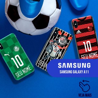 Capa Capinha - Samsung Galaxy A11 - Times Nacionais Personalizado Com Nome