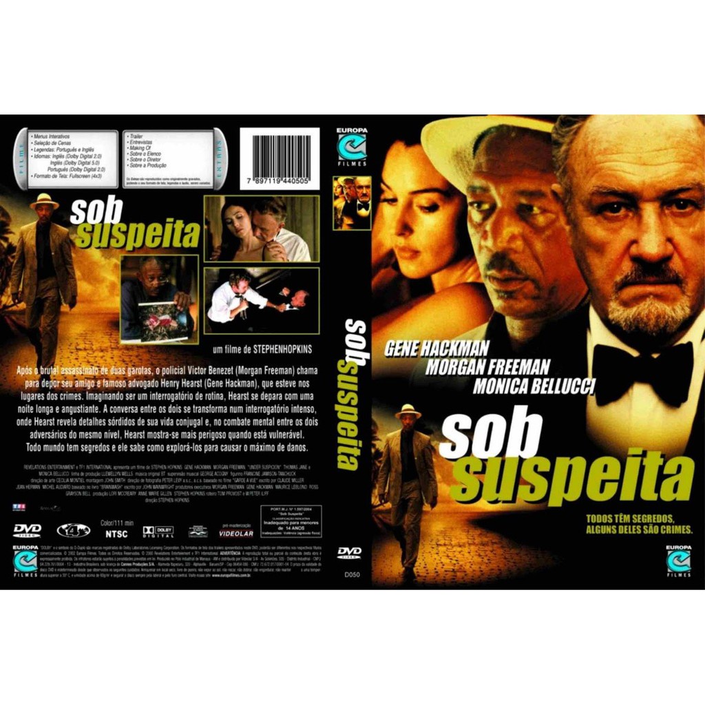 Dvd Sob Suspeita, Morgan Freeman, Gene Hackman, Original