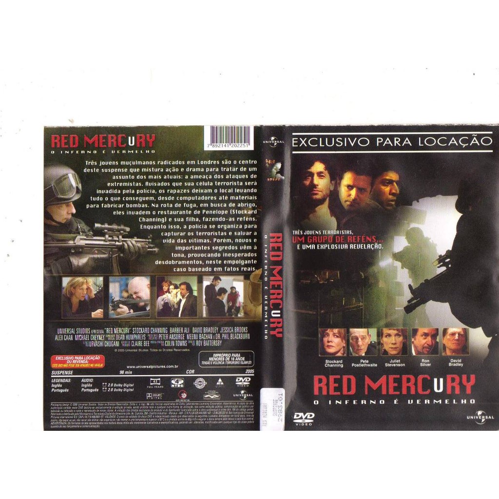 Dvd Red Mercury - O Inferno É Vermelho, Ron Silver, Original